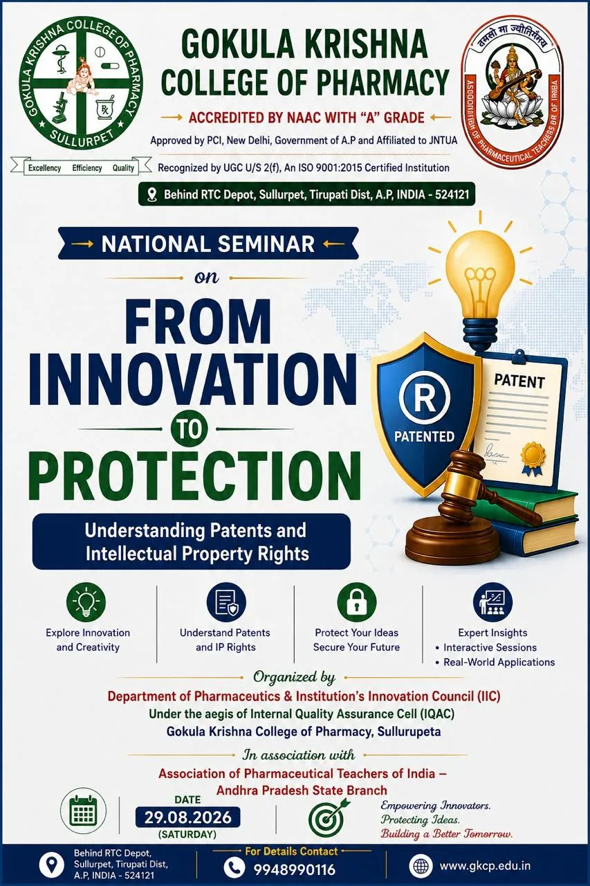 National Seminar on Patents and Intellectual Property Rights Poster